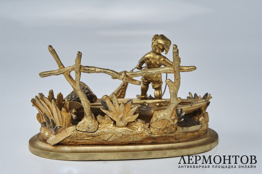 Письменный прибор. Бронза, золочение. Европа, XIX век.