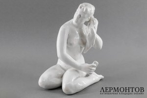 Статуэтка Утро, авторский экземпляр. Н. Малышева. СССР, Дулево, 1961 г.