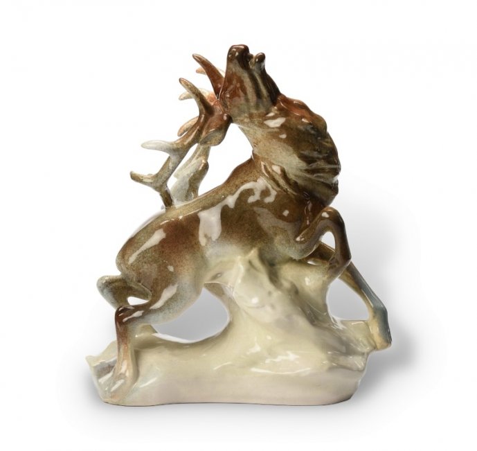 Статуэтка «Олень». Керамика, Jinokera, Чехословакия, 1970-е годы