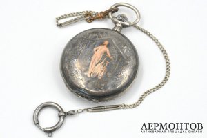 Часы карманные. Серебро, золото. Швейцария, механизм IWC, 1900-1910е гг.