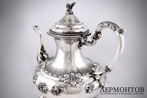 Чайный сервиз WOLFERS FRERES. Серебро 800 пробы. Бельгия, Брюссель. XIX в.