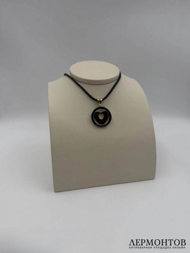 Кулон «Tondo Heart». Жёлтое золото 750 пробы, сталь, Bvlgari, Италия