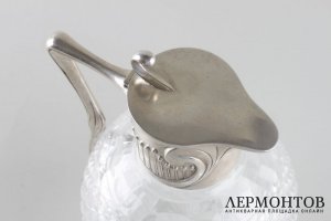 Графин в стиле Модерн. Россия, мастерская Грачева, 1899-1908 гг. Серебро 84 пробы.