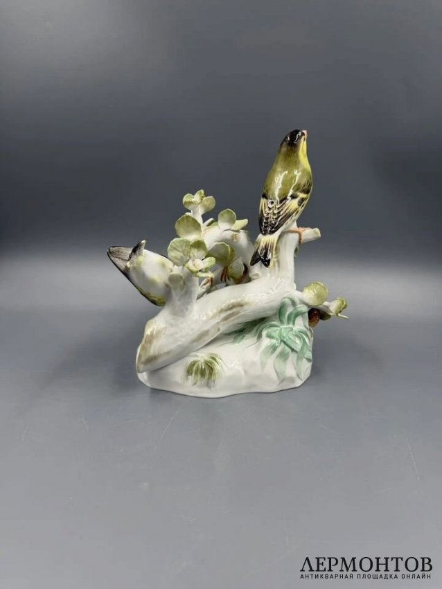 Скульптурная группа «Чижи». Фарфор, роспись, Meissen, И. И. Кендлер, Германия