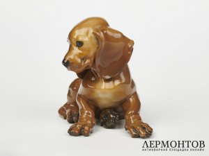 Статуэтка «Молодая такса». Фарфор, Rosenthal, Германия, 1938 год