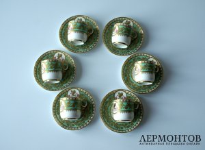 Сервиз-кабаре на 6 персон. Davenport, Англия, 1870-80