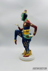 Статуэтка «Корейский танец». Фарфор, роспись, золочение, Rosenthal, скульптор К. Хольцер-Дефанти, Германия, 1927 год