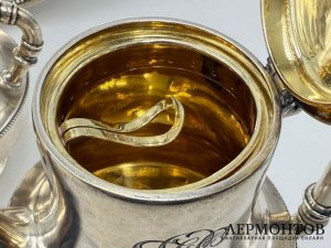 Сервиз в Неорусском стиль. Россия, 1882 год. Серебро 84 пробы, кость.