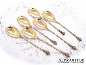 Набор десертных ложек. Серебро 800. Германия