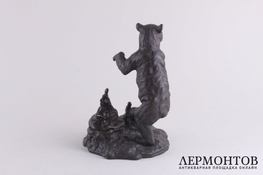Скульптура. Медведь. Чернильница. Чугун. Касли. СССР.