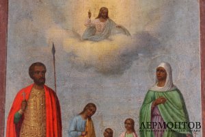 Икона. Вера, Надежда, Любовь и их мать София. Св. Виктор. Россия, XIX век.