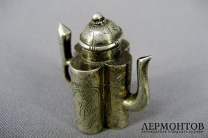 Миниатюра-чайник. Серебро 800. Восток, ХХ век.