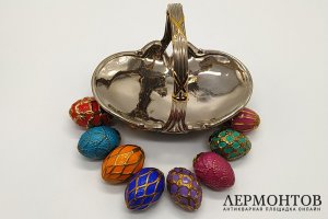 Зимняя пасхальная корзиночка. США, The Franklin Mint, по заказу Дома Фаберже