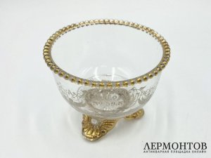 Сахарница креманка с масонской символикой Ордена Тамплиеров Йоркского устава.1898 г.