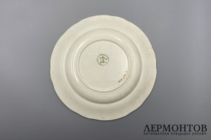Агитационная тарелка. СССР, завод им. Калинина, 1928-1929 гг. Фаянс, роспись.
