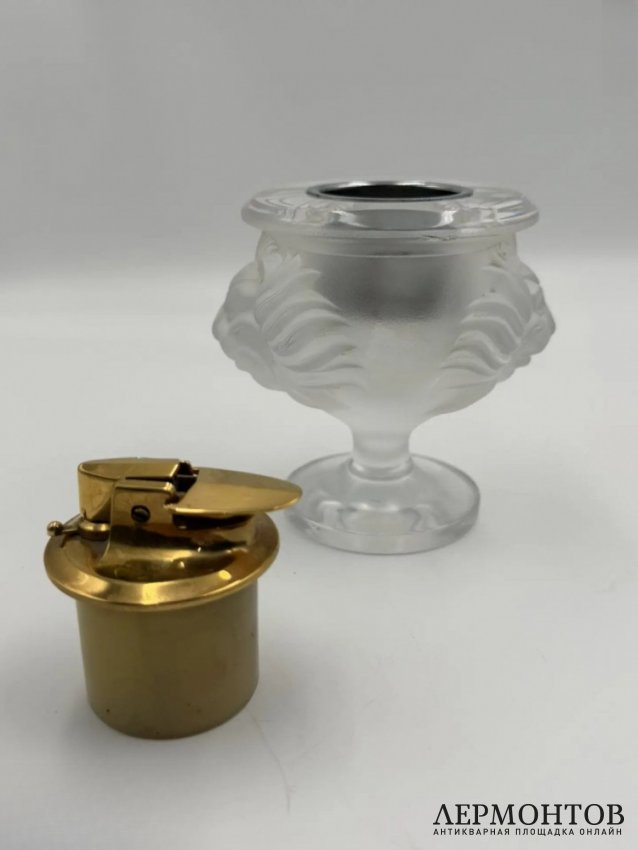 Зажигалка «Голова льва». Хрусталь, Lalique, Франция