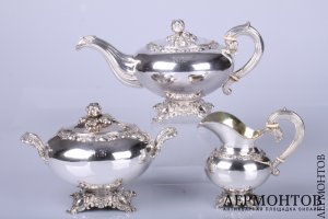 Чайный сервиз Veyrat. Серебро 950. Франция