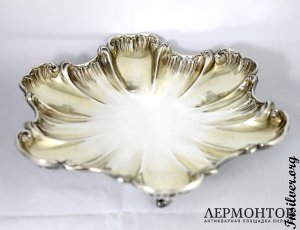 Сервировочное блюдо Menu. Серебро 950. Франция
