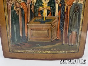 Икона Происхождение Честных Древ Креста Господня. Россия, 2 половина 19 века.