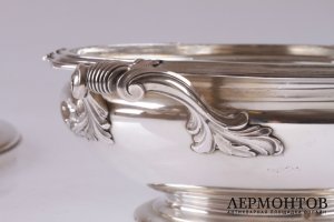 Большое блюдо для овощей. Серебро 950 пробы. Франция