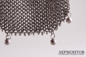 Сумочка-кошелек. Плетение. Серебро 800 пробы. Европа, XIX век.