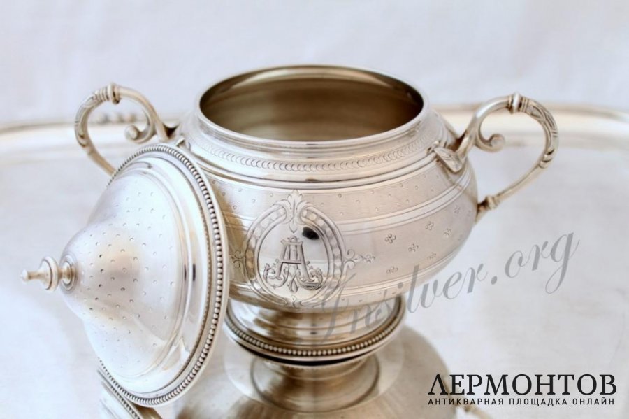 Сахарница Harleux. Серебро 950. Франция 