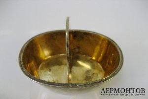 Солонка. Серебро 84 пробы. Российская империя, 1851 год.