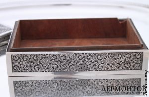 Шкатулка ажурная. Серебро 800. Франция