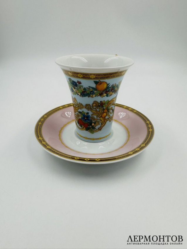 Чайная пара «Le Jardin des Papillons», форма Ikarus. Фарфор, Rosenthal, Versace