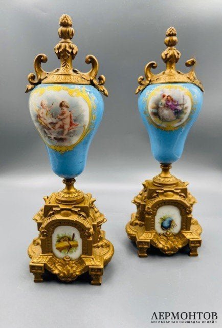 Каминные часы с парными канделябрами. Japy Frères, Франция, 1880–1890 годы