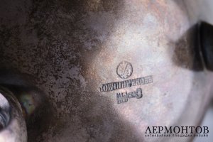 Чайный сервиз из 3 предметов в коробке. Россия, фирма Овчинникова, 1880 г. Серебро 84