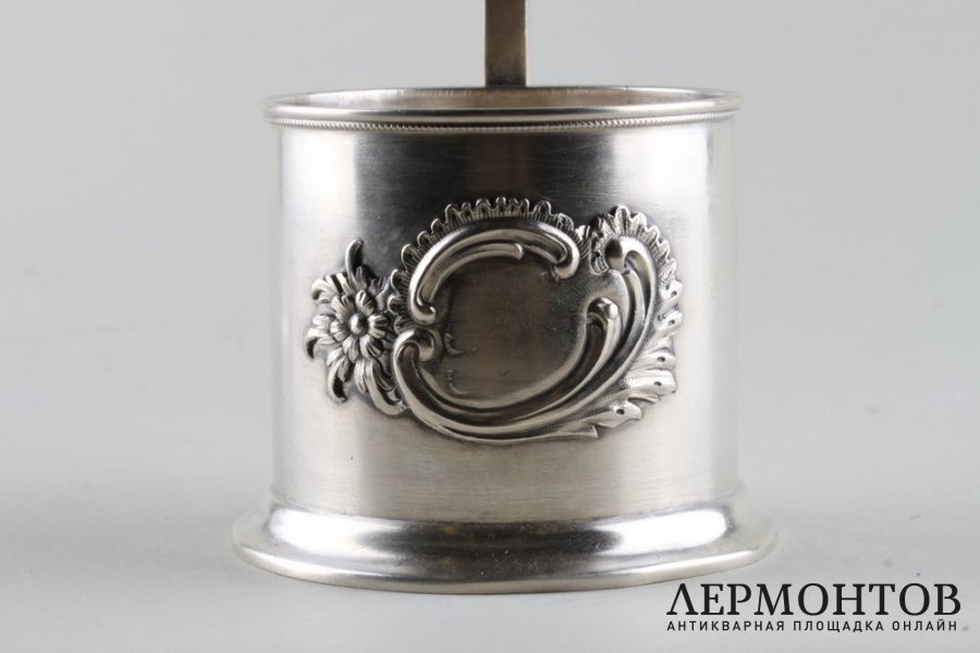 Подстаканник со стаканом. Серебро 84 пробы. Российская империя, 1894.