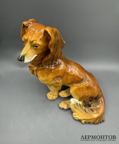 Статуэтка «Такса». Фарфор, роспись, Karl Ens, Германия, 1950–1970 годы