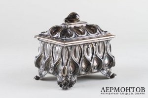 Шкатулка для этрога. Серебро 13 лот. Австрия. XIX век.