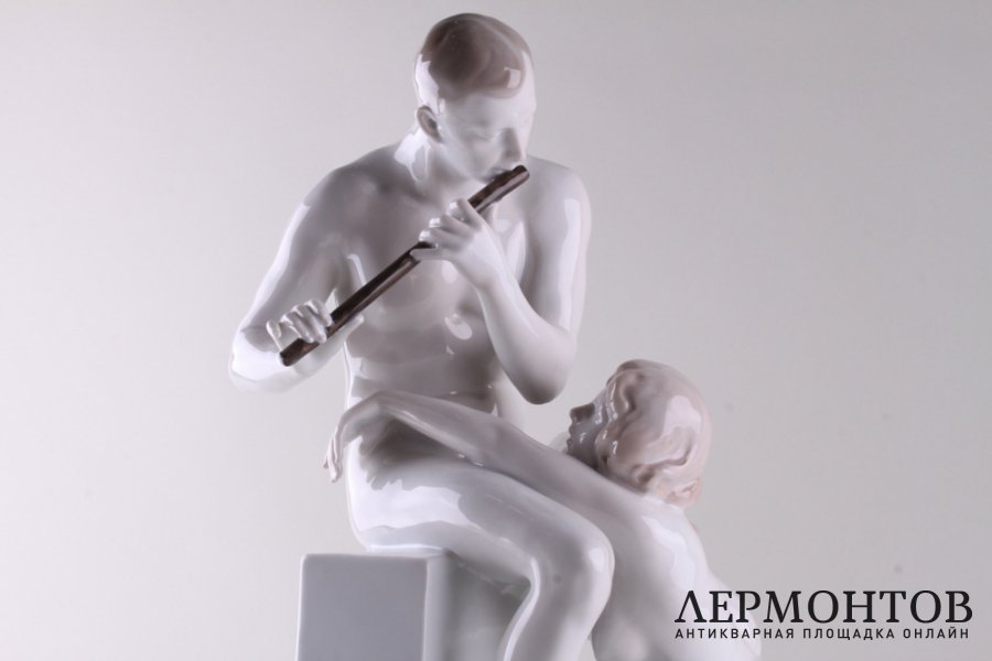 Играющие на флейте. Фарфор, роспись. Германия, Rosenthal, 1920-30-е гг.
