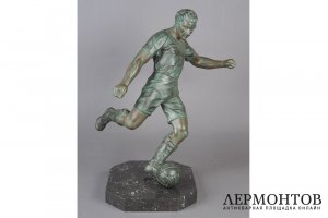 Скульптура Футболист. Зап. Европа, 1920- 1930-гг. Металл