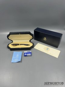 Перьевая ручка, ограниченный выпуск. Серебро 925, гильоширная эмаль, Michel Perchin