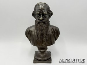 Бюст Лев Толстой. Россия, 20 век. Бронза, патинирование.