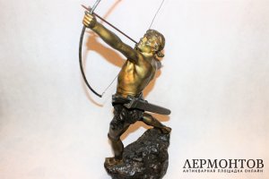 Скульптура. Лучник. Бронза. Emile Gregoire. Франция