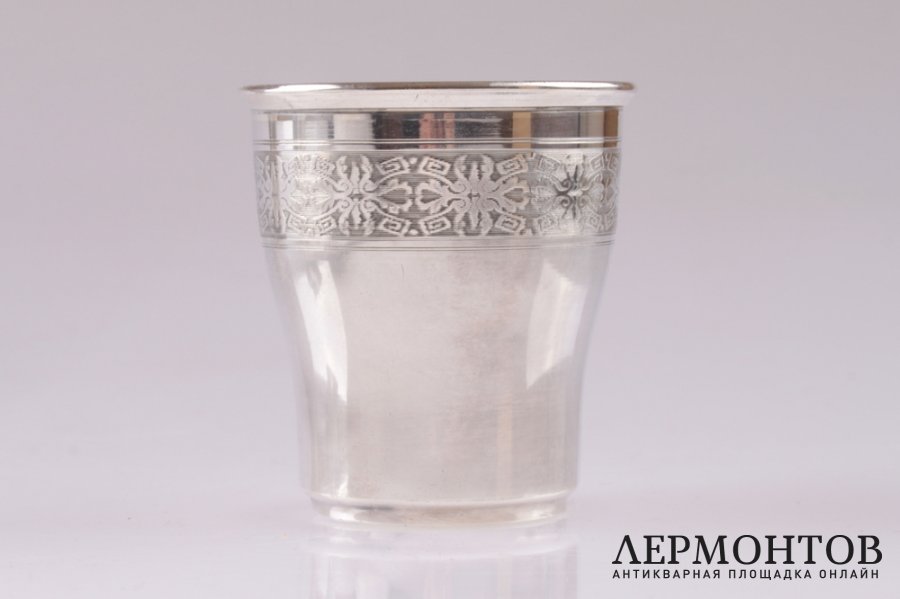 Стакан с орнаментом. Tirbour. Серебро 950 пробы.  Франция