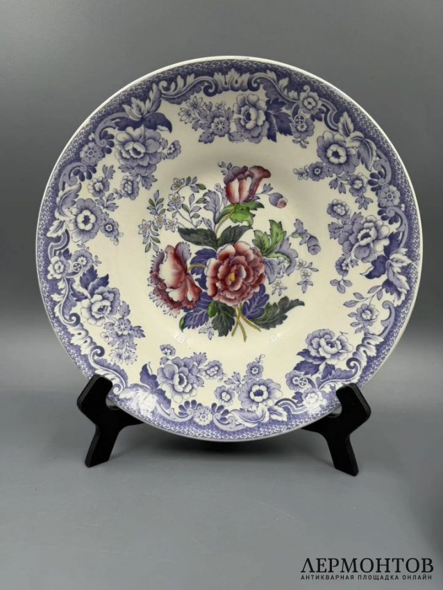 Чайная пара «Mayflower». Фаянс, роспись, Copeland Spode, Англия, 1920–1940 годы