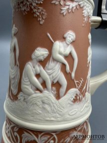 Пивная кружка «Лето». Каменная масса, олово, Villeroy & Boch, Германия, 1978 год