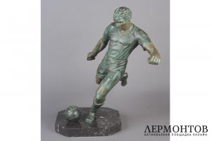 Скульптура Футболист. Зап. Европа, 1920- 1930-гг. Металл