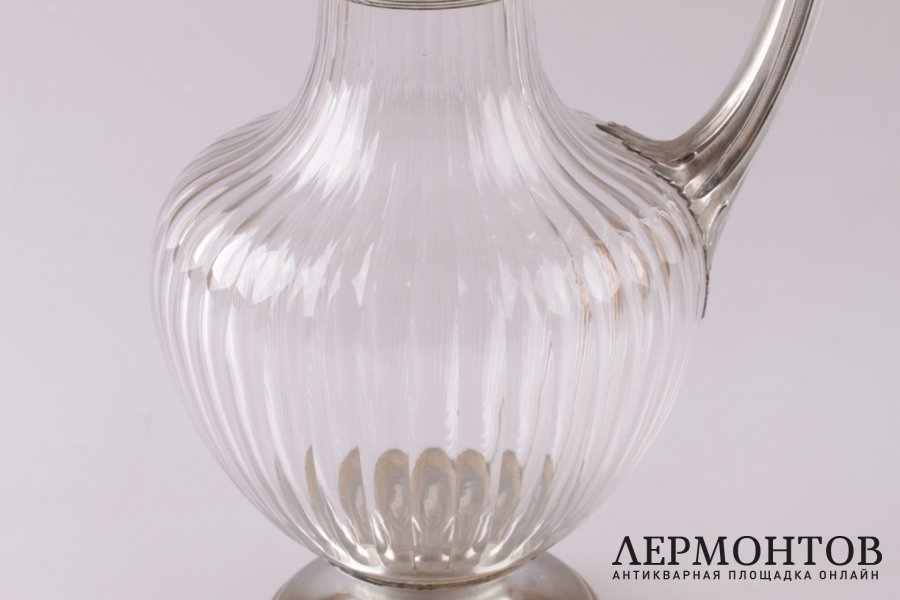 Графин A. Debain. Серебро 950 пробы, хрусталь. Конец XIX в. Франция