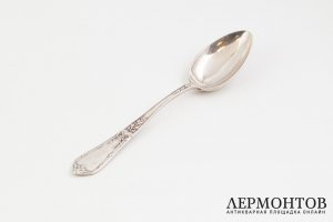 Чайные ложки 4 шт. Российская Империя, Н. Павлов, 1908-1917 гг.  Серебро 84 пробы.