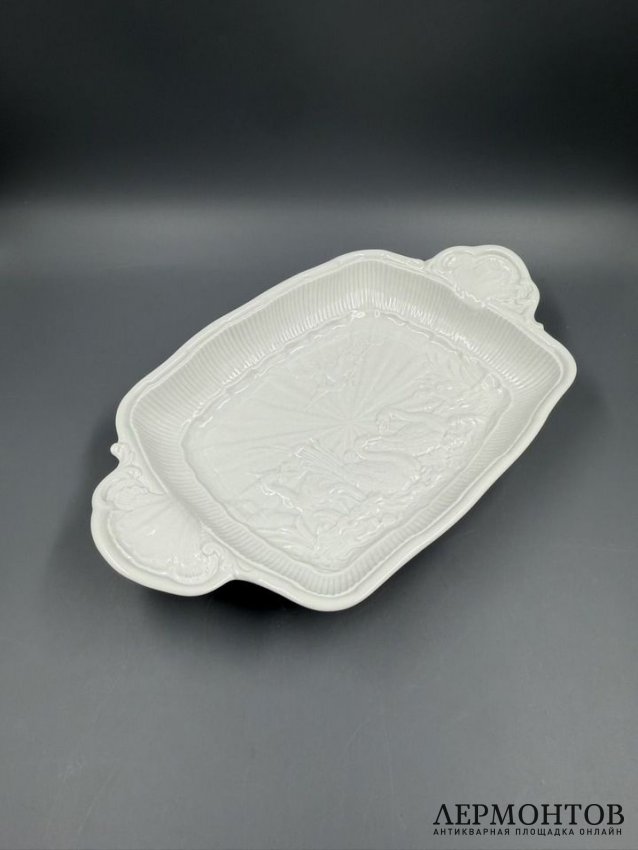 Блюдо для запекания из «Лебединого сервиза», 33,5 × 21 см. Фарфор, Meissen, Германия