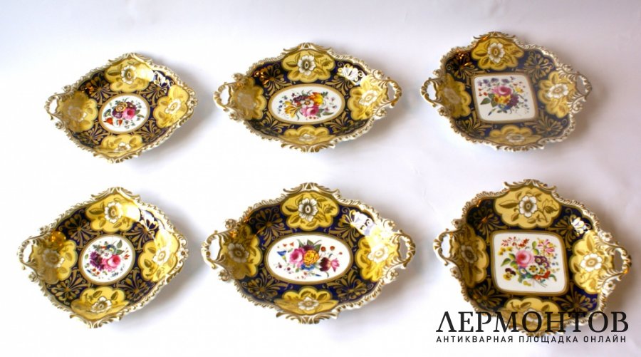 Фарфоровый десертный сервиз. Англия, Ridgway, с.1825