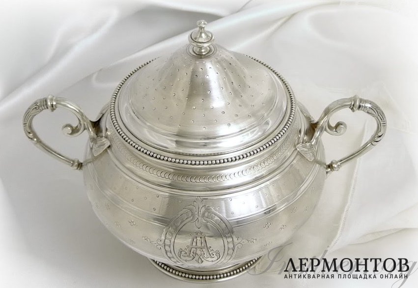 Сахарница Harleux. Серебро 950. Франция 