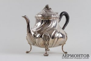 Чайный сервиз Leon Lapar в стиле рококо. Серебро 950 пробы. Франция, XIX в.