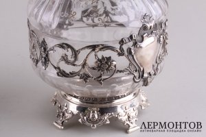 Парные графины для вина. Серебро 950 пробы. Франция, кон.19 века.